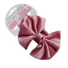 HB114-DP: Dusty Pink Velour Headband w/Bow